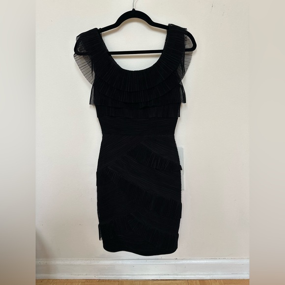 BCBGMAXAZRIA Briana Pleated Tulle bodycon dress - Picture 12 of 16